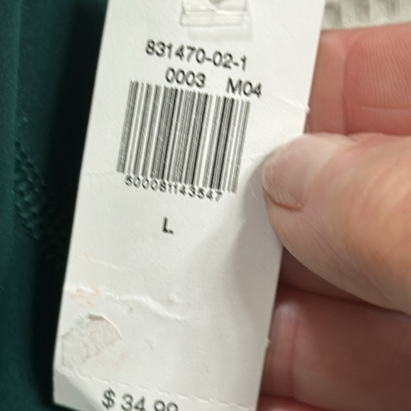 Old Navy NWT PowerSoft Half Zip Sleeveless Cropped Top green SZ L workout lift - Picture 4 of 8